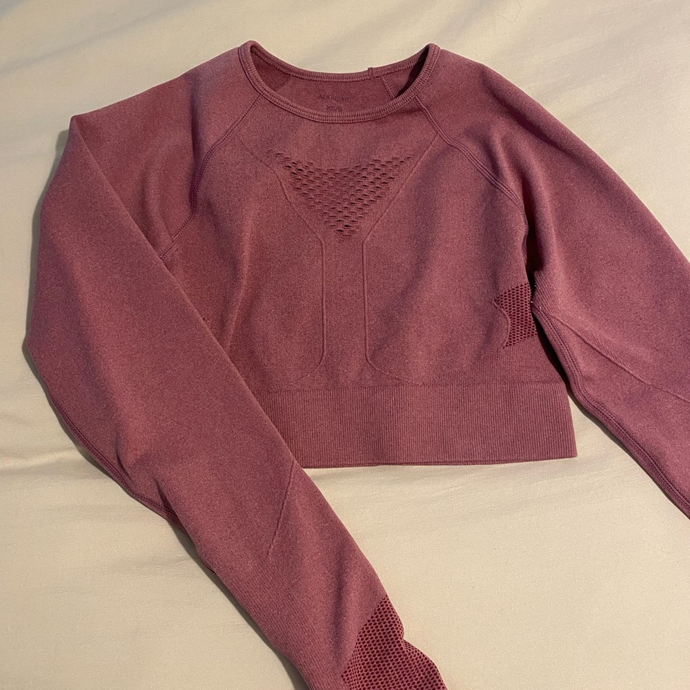 Adore Me seamless long sleeve crop top